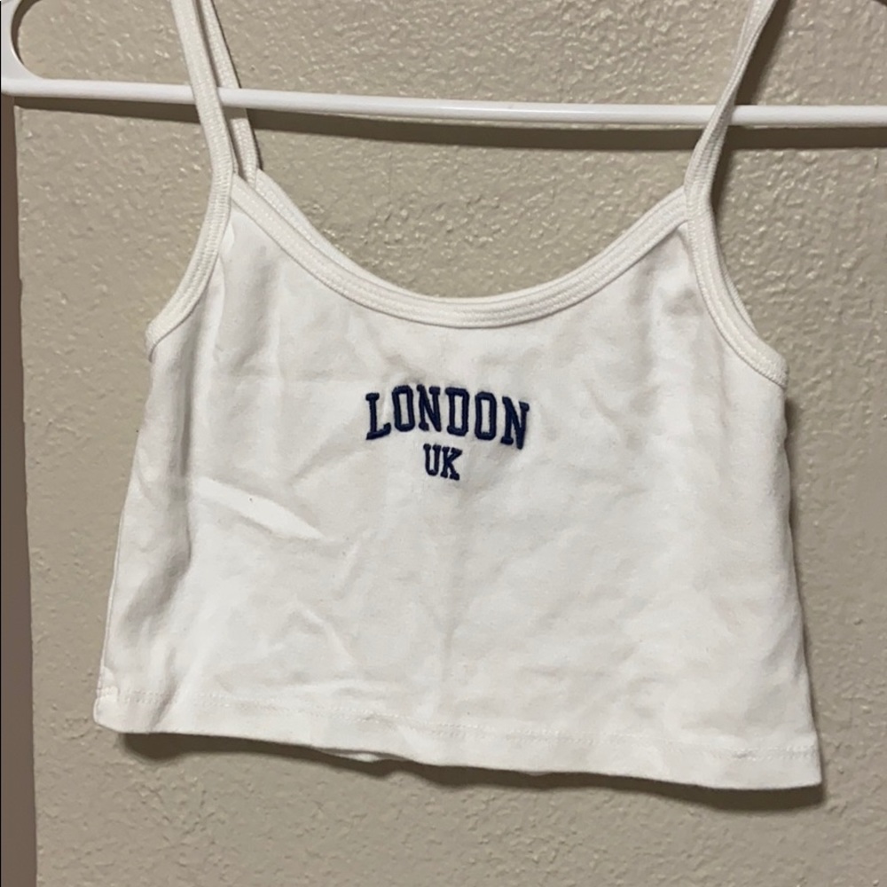 Brandy Melville Embroidered London UK Tank